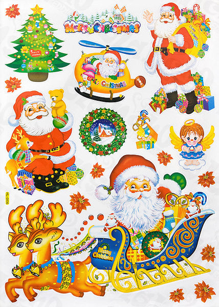 Santa Season - Large Wall Decals Stickers Appliques Home Decor
