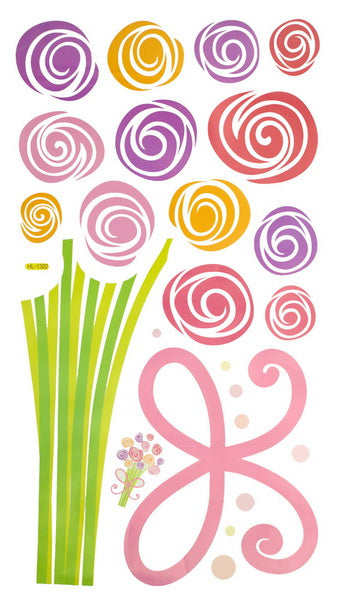 Colorful Bouquet - Wall Decals Stickers Appliques Home Decor