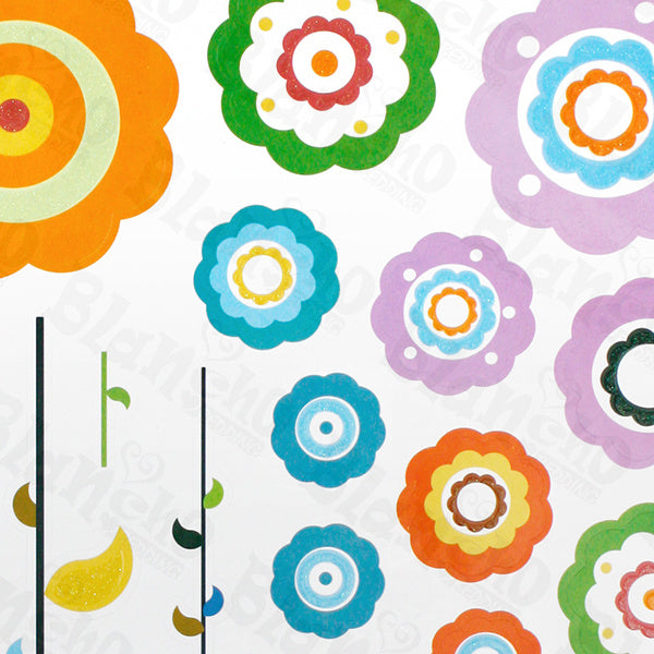 Flower Lollipop-2 - Wall Decals Stickers Appliques Home Decor