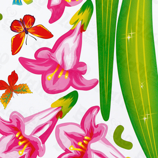Pink Lily Valley - Wall Decals Stickers Appliques Home Decor