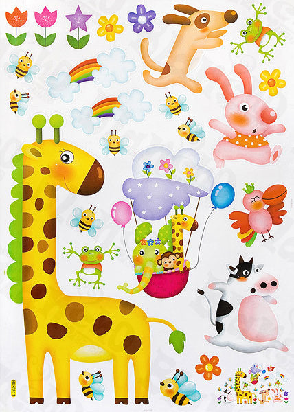 Zoo Party 1 - Large Wall Decals Stickers Appliques Home Decor