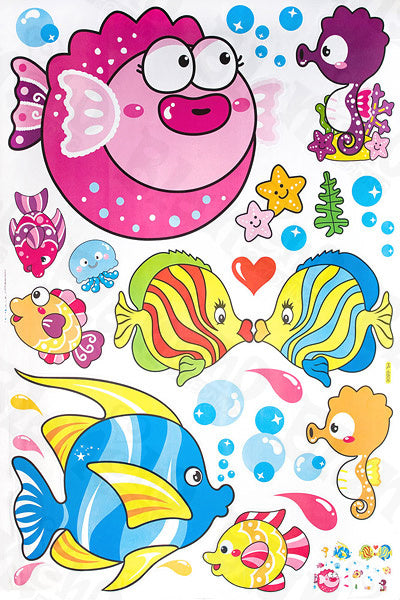 Tropical Fish 2 - X-Large Wall Decals Stickers Appliques Home Decor