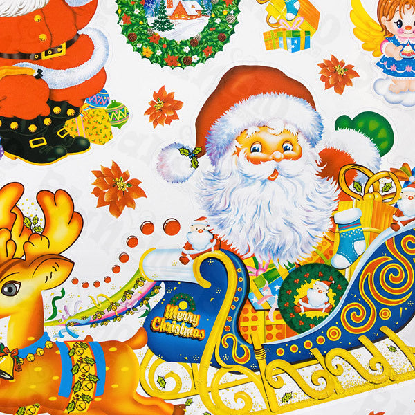 Santa Season - Large Wall Decals Stickers Appliques Home Decor